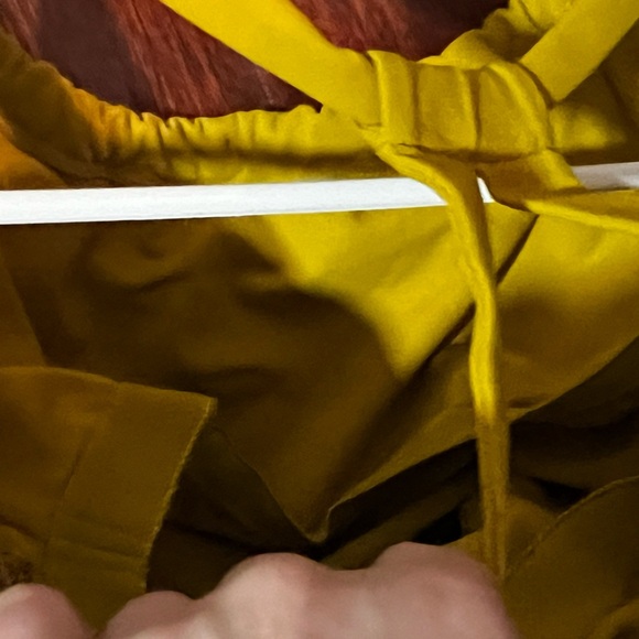 Prana Yellow Ruched Tie Front Camisole - Picture 4 of 4